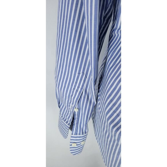 Peter Millar Shirt Mens Medium Striped Long Sleeve Button Down Preppy Blemish - Picture 4 of 10